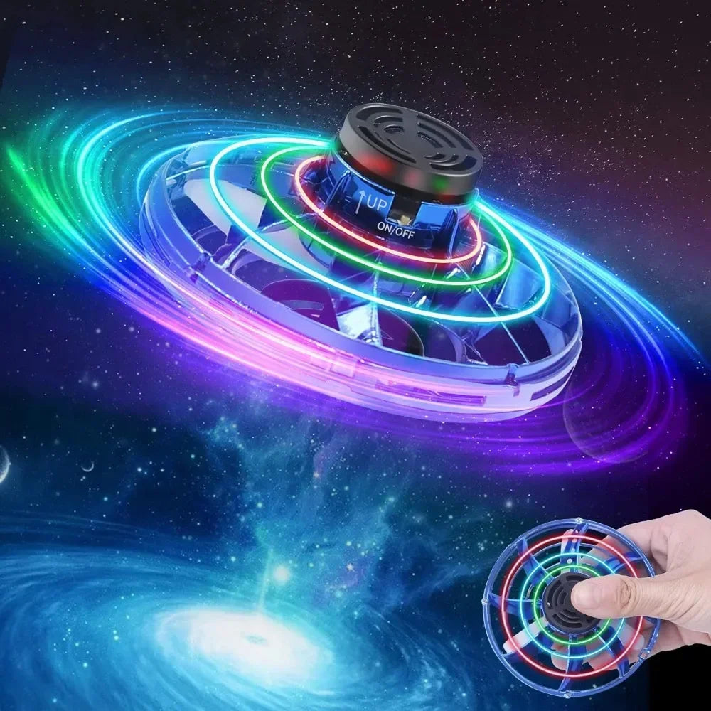 Flying Spinner Drone Toy rechargeable LED UFO