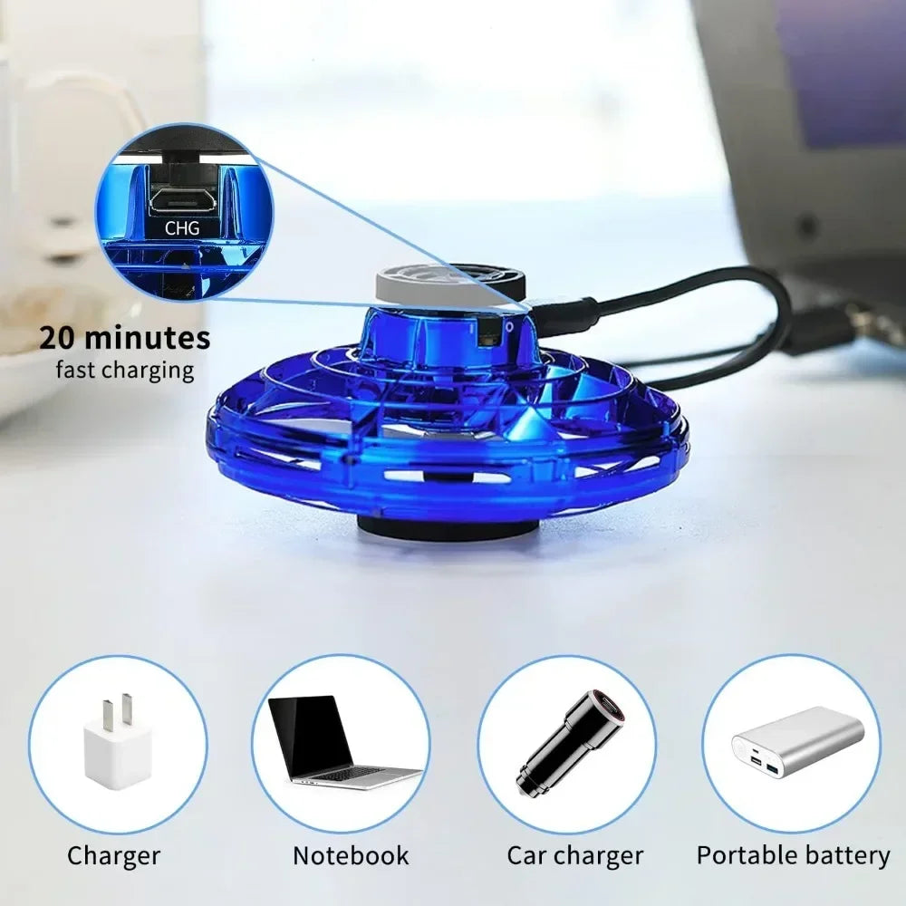 Flying spinner drone toy for kids
