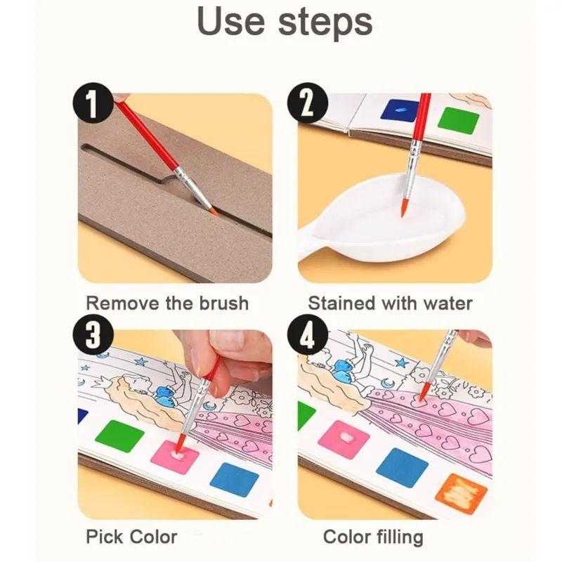 Portable Watercolor Painting Book