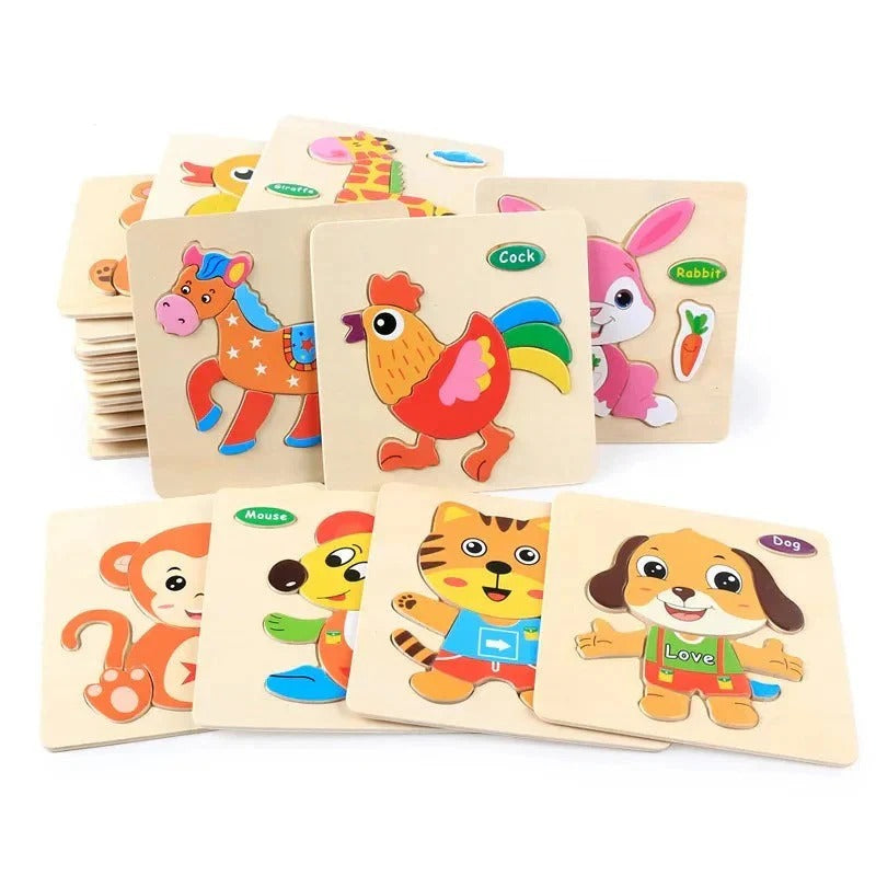 Wooden 3D Number Sorting Puzzle – 20+ Designs