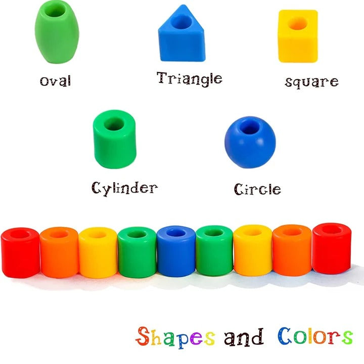 Colorful Threading Beads Set – 20 Pieces