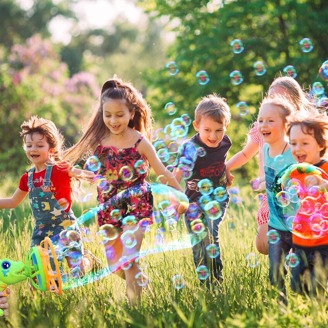 Dinosaur Bubble Gun Machine with 236 ml Solution