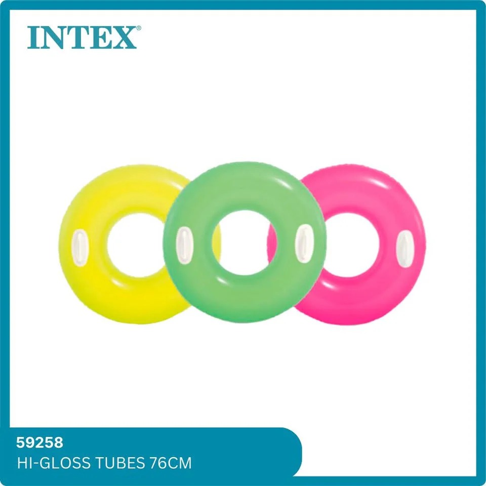 Intex 30-Inch Hi-Gloss Swim Ring – Assorted Colors