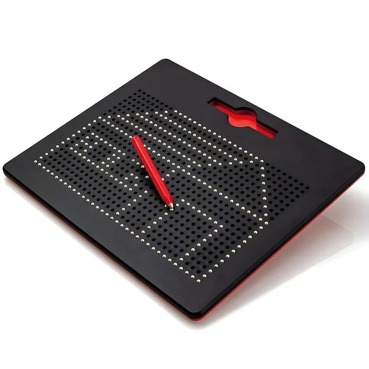 Magnetic Bead Drawing Board with Pen & Cards
