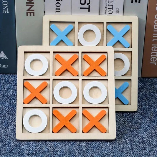 Wooden Tic-Tac-Toe Puzzle Game