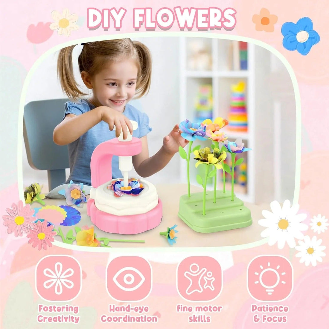 DIY Flower Bouquet Craft Spinning Machine Set