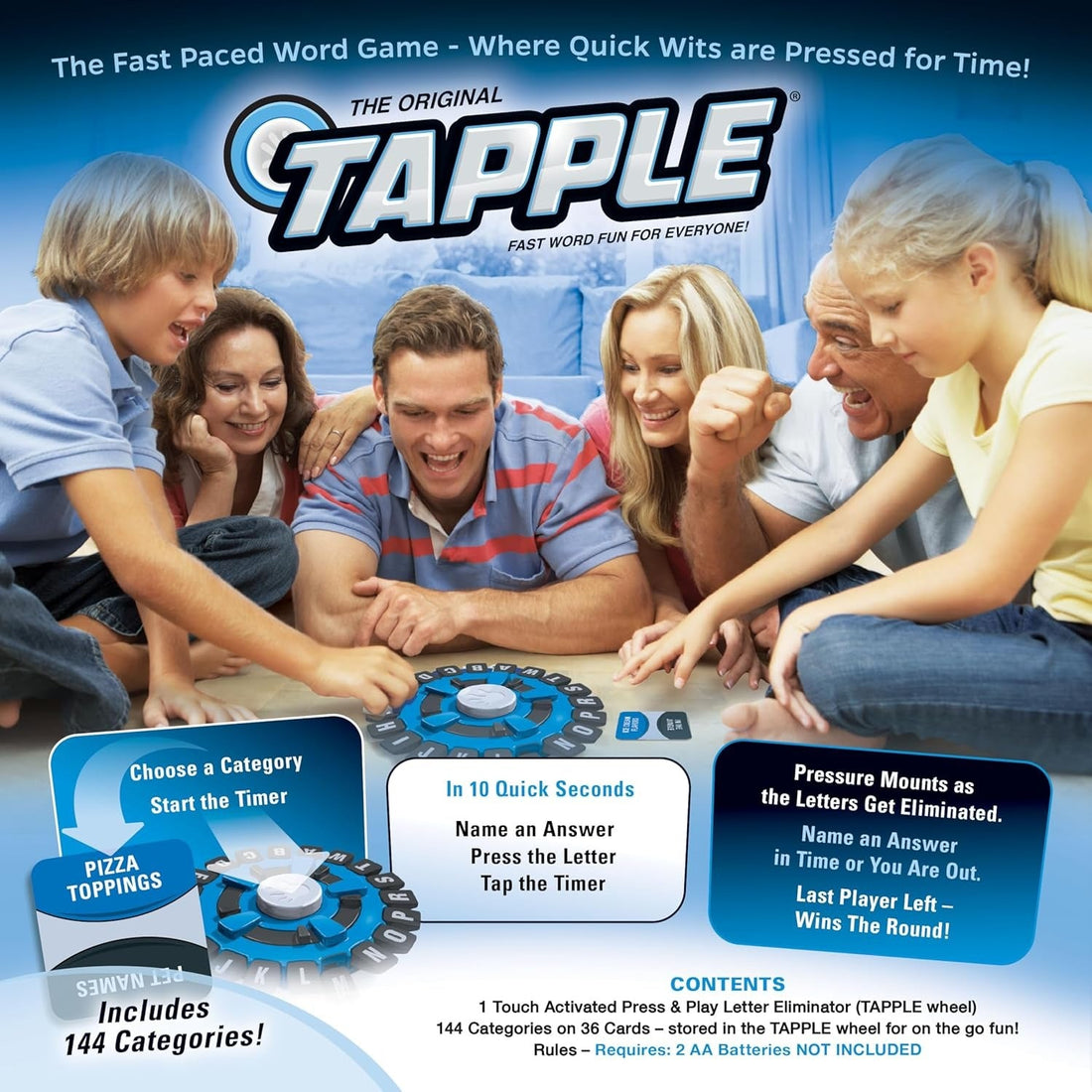 Tapple Fast Word Family Game – Assorted Colors