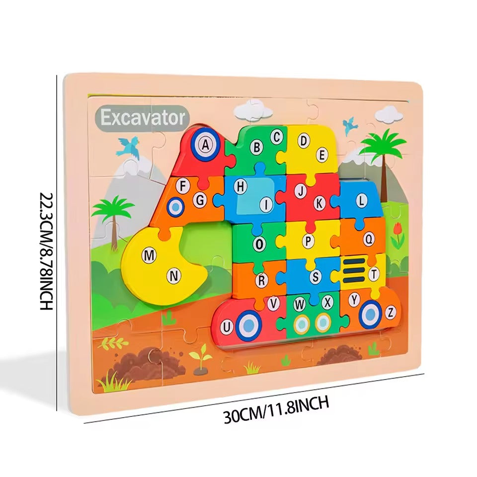 Wooden 3D Number Sorting Puzzle – 20+ Designs