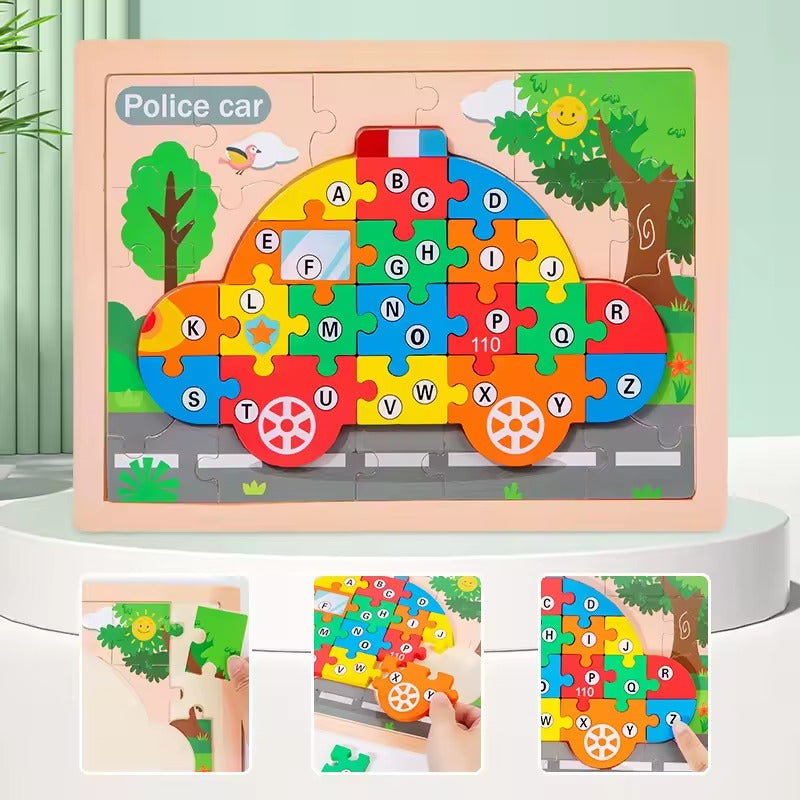 Wooden 3D Number Sorting Puzzle – 20+ Designs