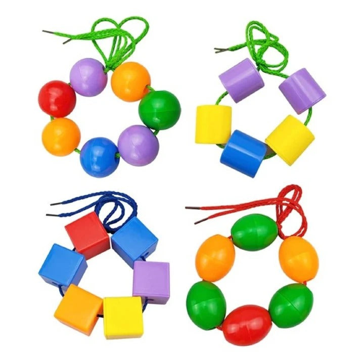 Colorful Threading Beads Set – 20 Pieces