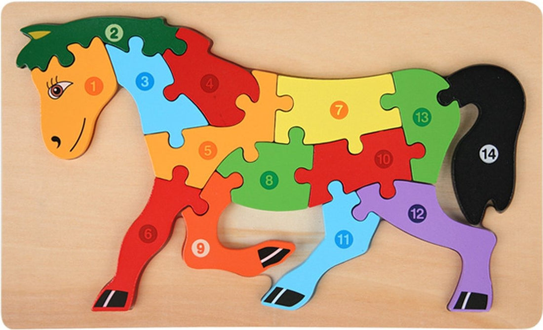 Wooden 3D Number Sorting Puzzle – 20+ Designs