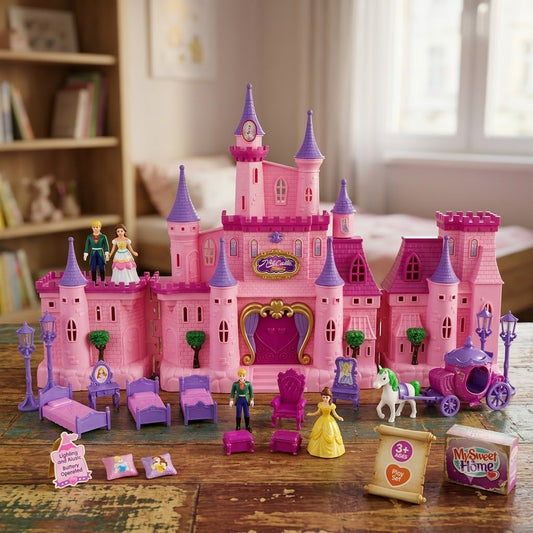 19Pcs Kids Little Dream Castle With Light & Music