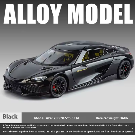 1:24 Diecast Koenigsegg Gemera Model Car - front view