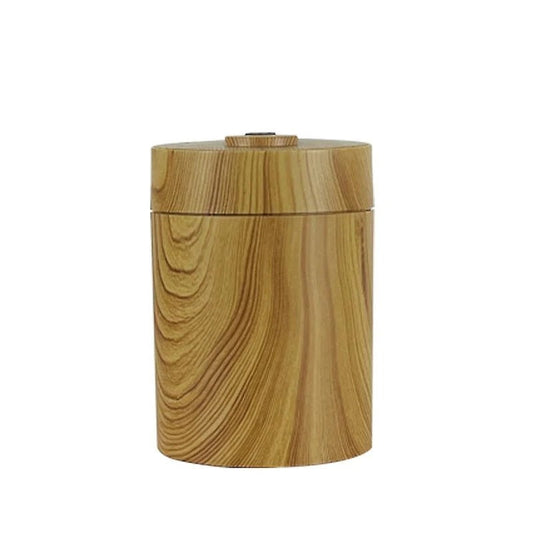 Mini wood grain USB humidifier in light wooden finish