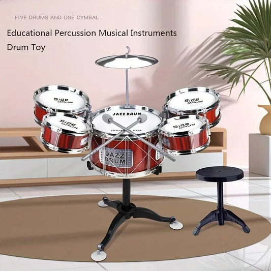 63cm Kids Music Jazz Drum Set with Instruments - main view