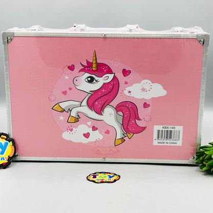 145Pcs Premium Unicorn-Themed Kids Painting Kit Briefcase 2