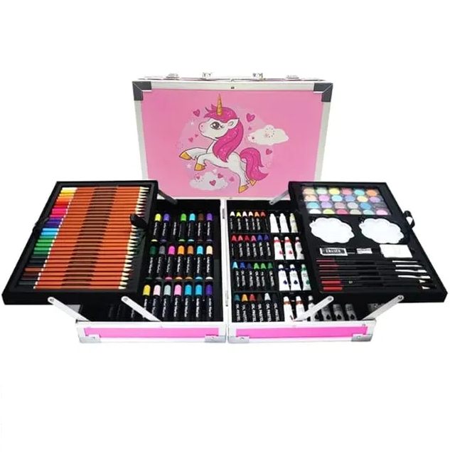 145Pcs Premium Unicorn-Themed Kids Painting Kit Briefcase 3