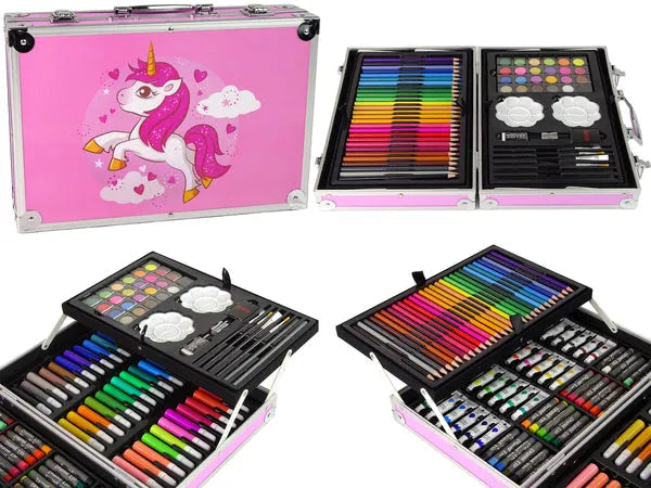 145Pcs Premium Unicorn-Themed Kids Painting Kit Briefcase 5