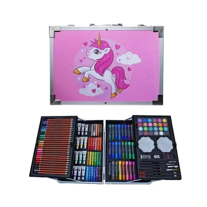 145Pcs Premium Unicorn-Themed Kids Painting Kit Briefcase 7