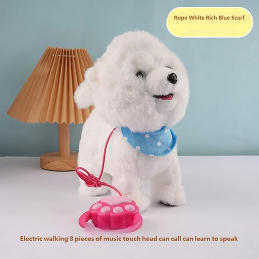 RC Realistic Plush Maltese Walking Dog With Music - main image