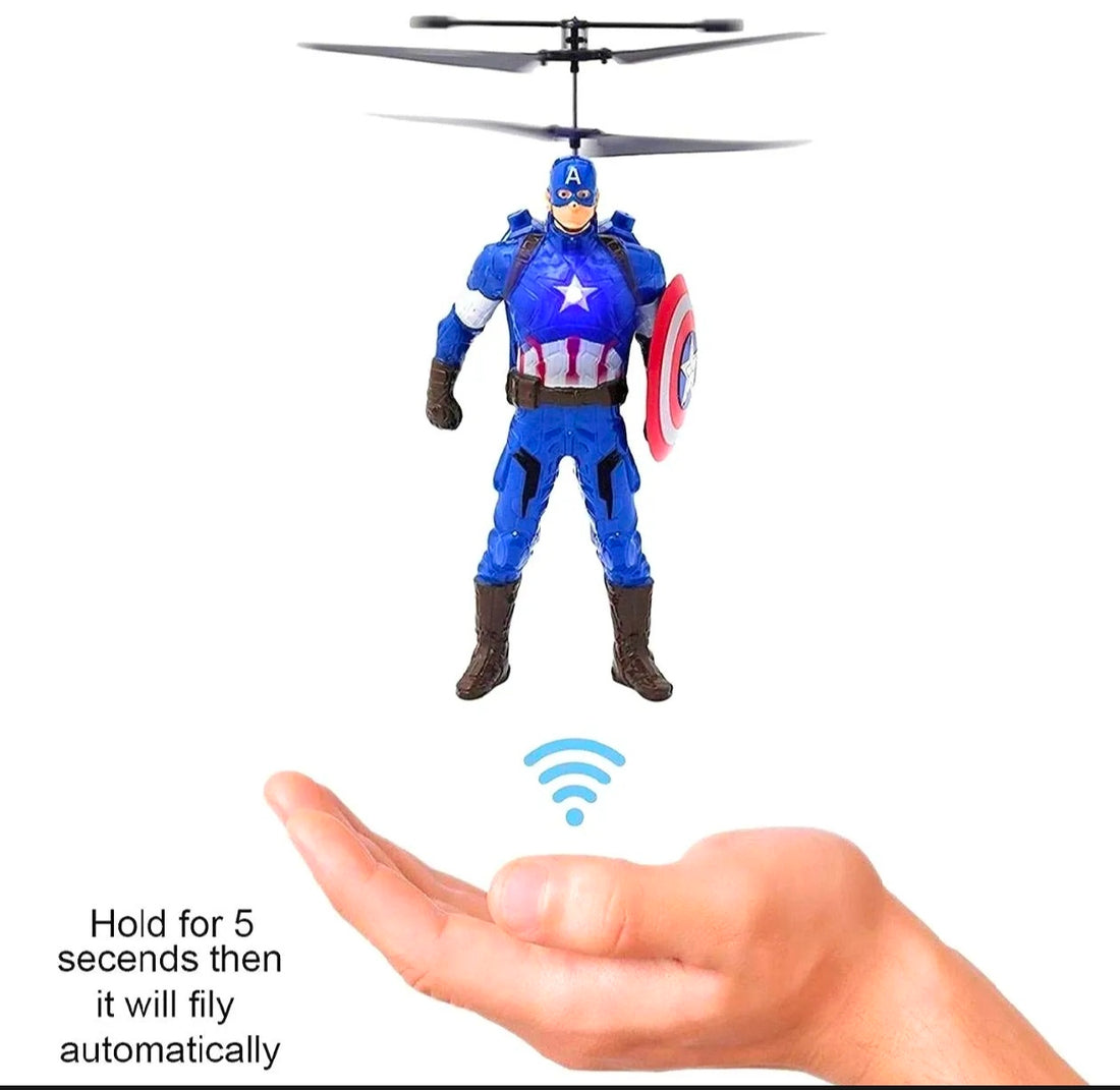 Flying Captain America Helicopter Toy With Gesture Control