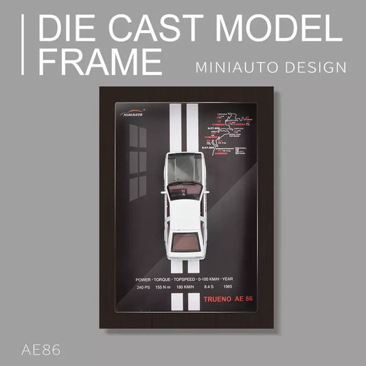 1:32 Diecast Trueno AE86 Model 3D Photo Frame
