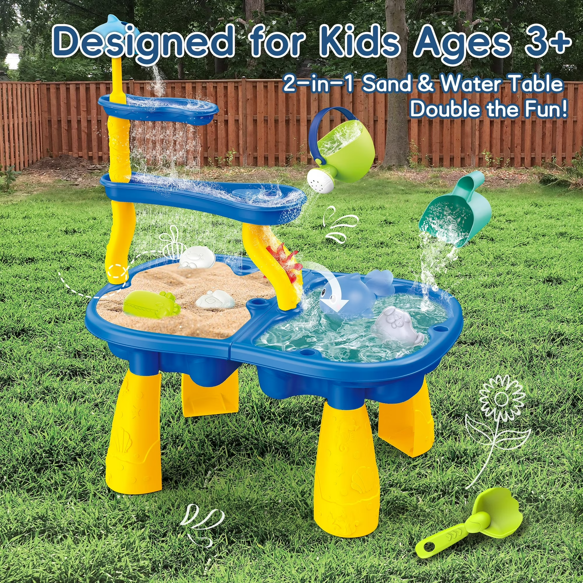2in1 Kids Sand & Water Table Fun Set - Detail 1