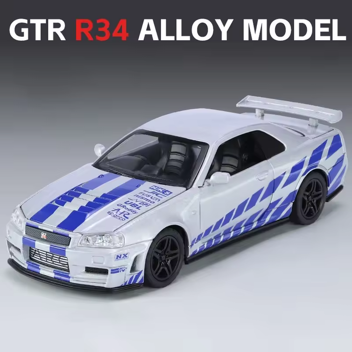 1:32 Diecast Nissan GTR R34 Model Car
