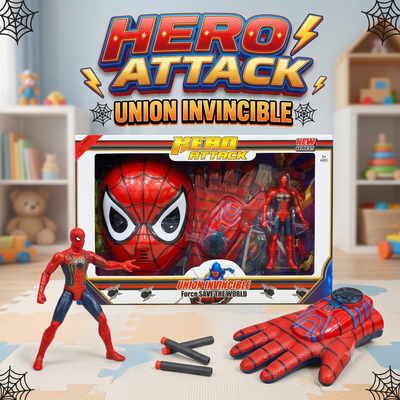 Spider-Man Hero Attack Union Invincible Mask And Action Figure Set