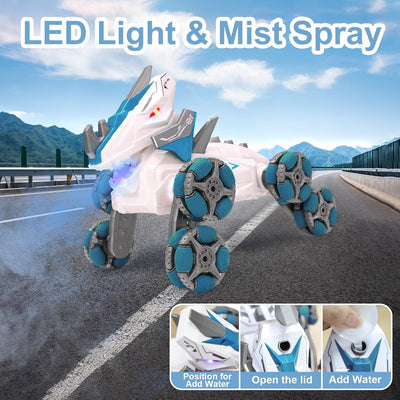 360 Rotate Remote Control Stunt Dinosaur With Light And Sound