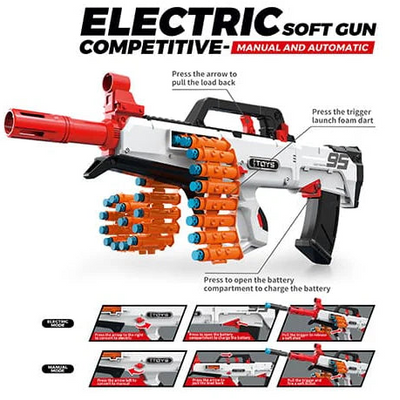 Automatic Soft Bullet Machine Gun Toy