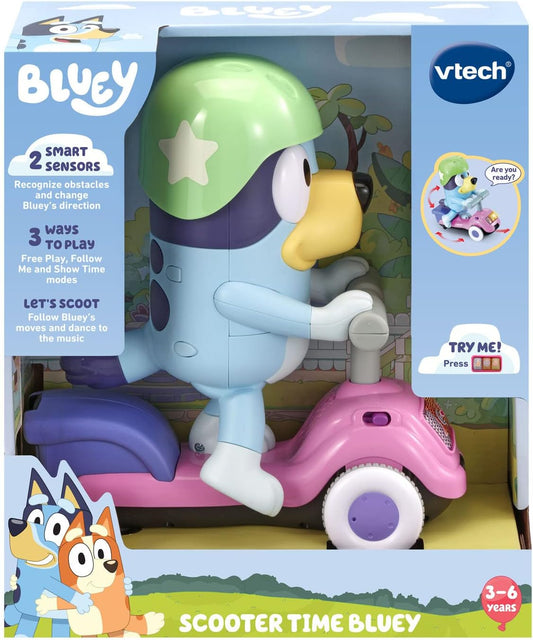 VTech Bluey Scooter Time Bluey retail box